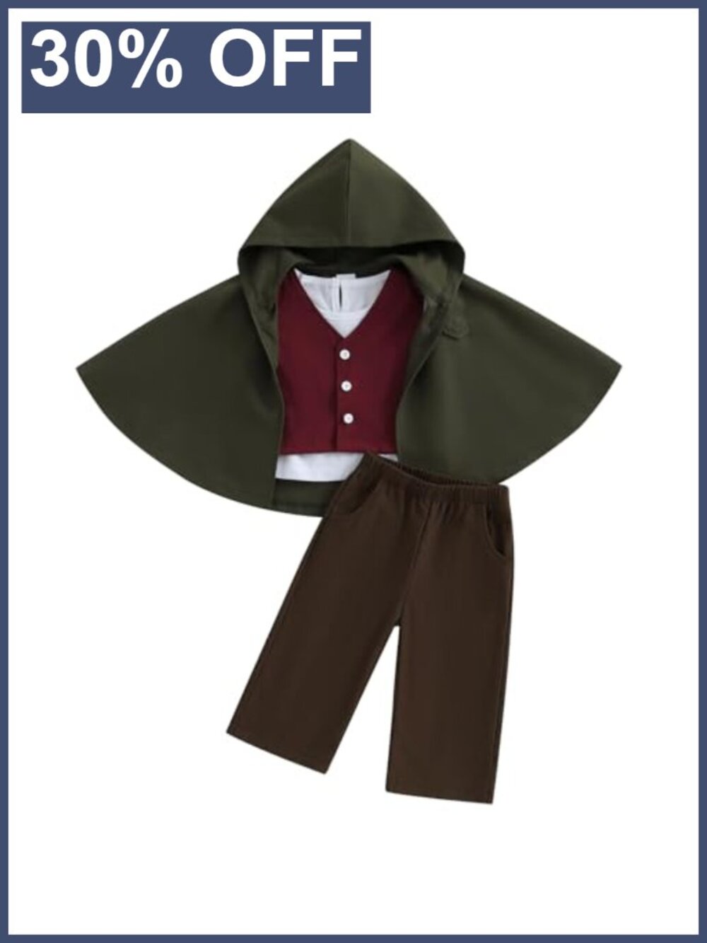 Toddler Medieval Ring Bearer Costume 4pc Set